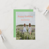 gelukkige verjaardag voor tweelingen mensen daar kaart (Voorkant / Achterkant in situ)