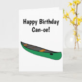 Gelukkige verjaardag voor u peddelen kano verjaard kaart (Gele Bloem)