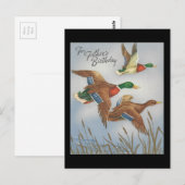  gelukkige verjaardag voor vader met een kip briefkaart (Voorkant / Achterkant)