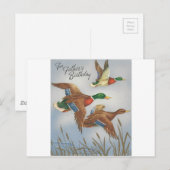  gelukkige verjaardag voor vader met een kip briefkaart (Voorkant / Achterkant)