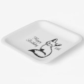 Gelukkige verjaardag Vos met Leeftijd Papieren Bordje (Gebogen)