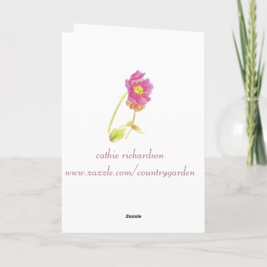 Gelukkige Verjaardag Vriend Bloemenememmer Boeket  Kaart (Achterkant)