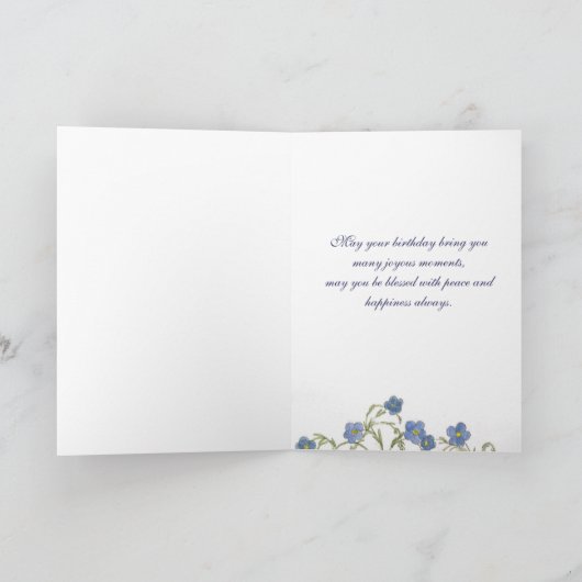 Gelukkige Verjaardag Vriend Bloemenememmer Boeket  Kaart (Binnen)