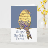 Gelukkige Verjaardag Vriend Muzikant Fun Muziek No Kaart (Gele Bloem)