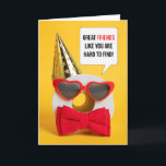 Gelukkige Verjaardag Vriend Toiletpapier Humor Feestdagen Kaart<br><div class="desc">Een rol wc-papier aangekleed voor een feestje om je vriend te laten weten dat geweldige vrienden moeilijk te vinden zijn,  zoals wc-papier in de supermarkt!</div>