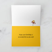 Gelukkige Verjaardag Vrienden Bloemenkar Puppy Hon Kaart (Binnen)