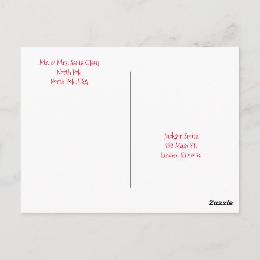 Gelukkige Verjaardag Vrolijk Kerstfeest Briefkaart (Achterkant)