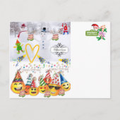 Gelukkige Verjaardag Vrolijk Kerstfeest Briefkaart (Voorkant)