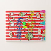 Gelukkige Verjaardag Vrolijke Kerstpuzzel Legpuzzel (Horizontaal)