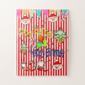 Gelukkige Verjaardag Vrolijke Kerstpuzzel Legpuzzel (Verticaal)