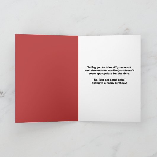 Gelukkige Verjaardag Vrouw In Coronavirus Gezichts Feestdagen Kaart (Binnen)