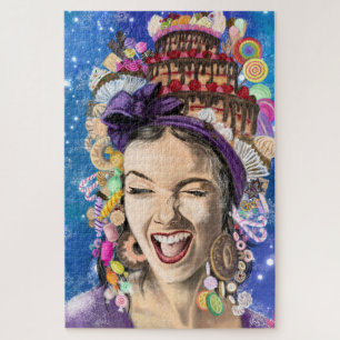Gelukkige Verjaardag Vrouw Jigsaw Puzzel
