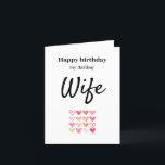 Gelukkige Verjaardag Vrouw Kaart<br><div class="desc">Personaliseer deze leuke verjaardagskaart voor je lieve vrouw. Je kunt je eigen boodschap toevoegen.</div>