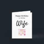 Gelukkige Verjaardag Vrouw Kaart<br><div class="desc">Personaliseer deze leuke verjaardagskaart voor je lieve vrouw. Je kunt je eigen boodschap toevoegen.</div>