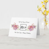 Gelukkige Verjaardag Vrouwelijke Bloemenkaart Kaart (Gele Bloem)