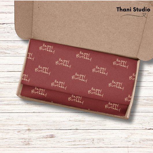 Gelukkige Verjaardag Vrouwelijke Minimale Moderne Tissuepapier