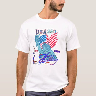 Gelukkige verjaardag VS 250e Toorts een vuurzee  T-shirt