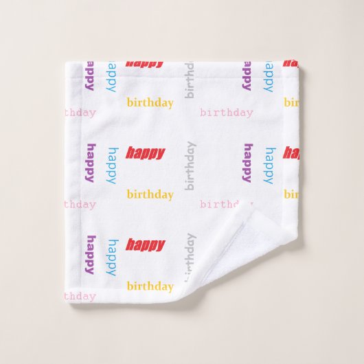 Gelukkige verjaardag washandje (Wasdoekje)