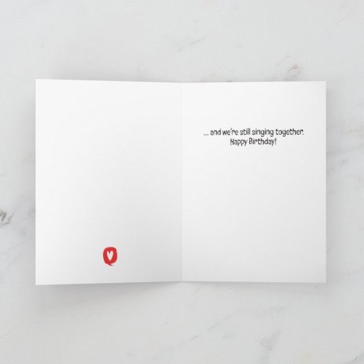 Gelukkige verjaardag - We gaan helemaal terug Bedankkaart (Binnen)