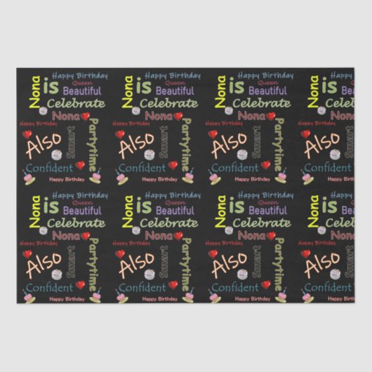 Gelukkige Verjaardag Weefsel Papier Nona (Voorkant)