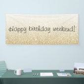 Gelukkige Verjaardag Weekend teken Spandoek (Beurs)