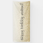 Gelukkige Verjaardag Weekend teken Spandoek (Verticaal)