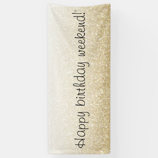 Gelukkige Verjaardag Weekend teken Spandoek (Verticaal)