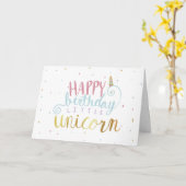 Gelukkige Verjaardag Weinig Gouden Feestelijke Kaart (Gele Bloem)