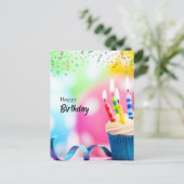 Gelukkige verjaardag wens briefkaart (Staand voorkant)