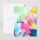 Gelukkige verjaardag wens briefkaart (Voorkant / Achterkant)