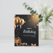 Gelukkige verjaardag wens briefkaart (Staand voorkant)