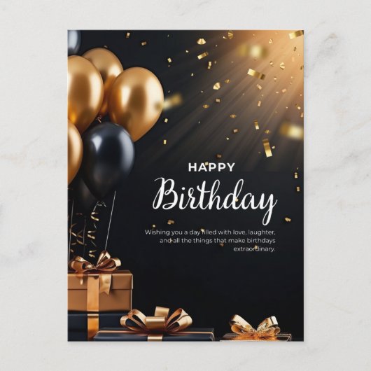 Gelukkige verjaardag wens briefkaart (Voorkant)