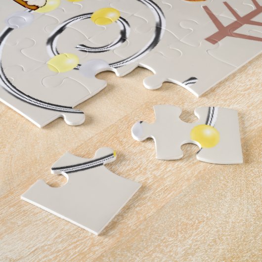 Gelukkige Verjaardag wens voor een hondCupcake Jig Legpuzzel (Zijkant)