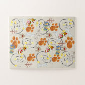 Gelukkige Verjaardag wens voor een hondCupcake Jig Legpuzzel (Horizontaal)