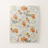 Gelukkige Verjaardag wens voor een hondCupcake Jig Legpuzzel (Verticaal)