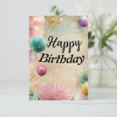 Gelukkige Verjaardag wensen aan u Bedankkaart (Staand voorkant)