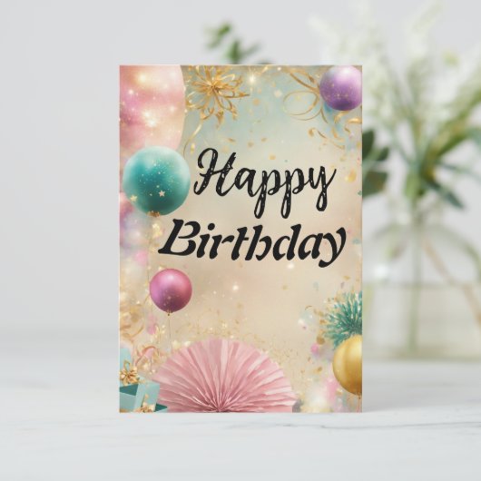 Gelukkige Verjaardag wensen aan u Bedankkaart (Staand voorkant)