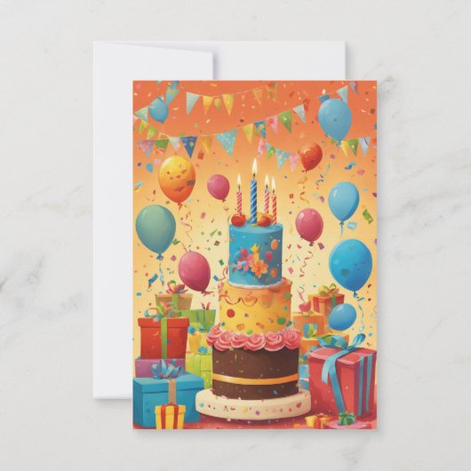 Gelukkige Verjaardag wensen aan u Bedankkaart (Achterkant)