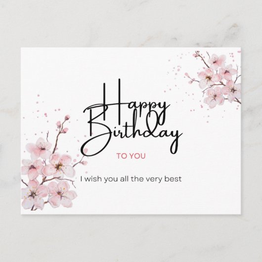 Gelukkige verjaardag wensen kaart (Voorkant)