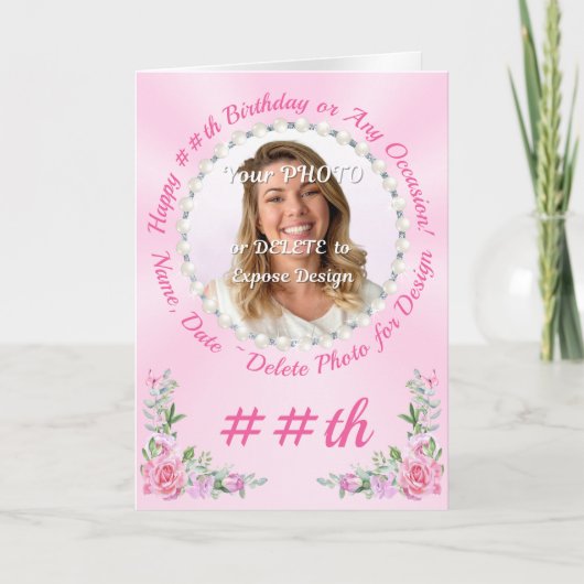 Gelukkige Verjaardag Wensen met Foto Upload en Naa Kaart (Voorkant)