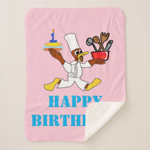 Gelukkige Verjaardag Wensen Roze Fleece Deken