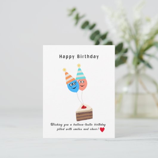 Gelukkige Verjaardag Wensen u ballon-tastic verjaa Feestdagenkaart (Staand voorkant)