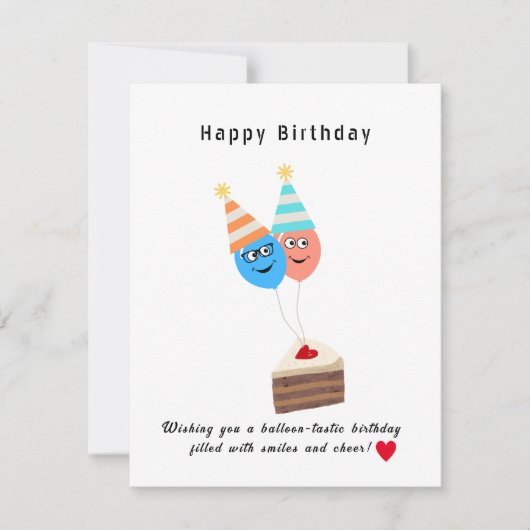 Gelukkige Verjaardag Wensen u ballon-tastic verjaa Feestdagenkaart (Voorkant)
