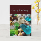 Gelukkige verjaardag! Wenskaarten Beach Treasures Kaart (Gele Bloem)