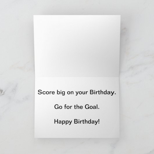 Gelukkige Verjaardag Wereldbeker Voetbal Kaart (Binnen)