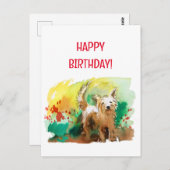 Gelukkige verjaardag! West highland terriër! Briefkaart (Voorkant / Achterkant)