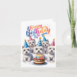 Gelukkige verjaardag Westies Kaart