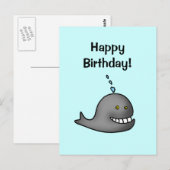 Gelukkige verjaardag! (whale) briefkaart (Voorkant / Achterkant)