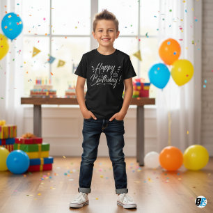 Gelukkige Verjaardag - White Text Design T-shirt
