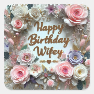 Gelukkige verjaardag wifey verjaardag sticker